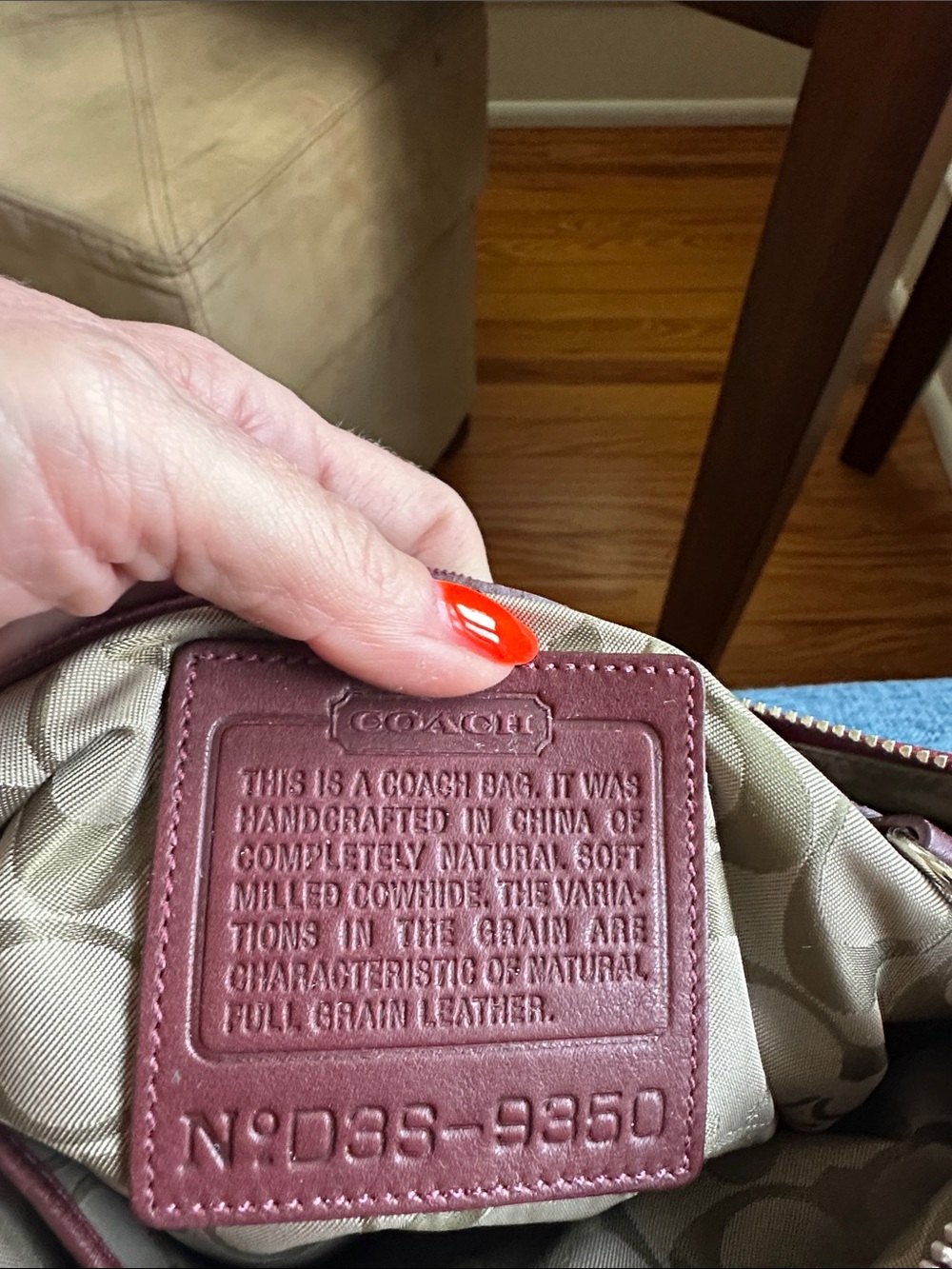 Coach Red Leather Crossbody Shoulder Bag - Picture 13 of 14